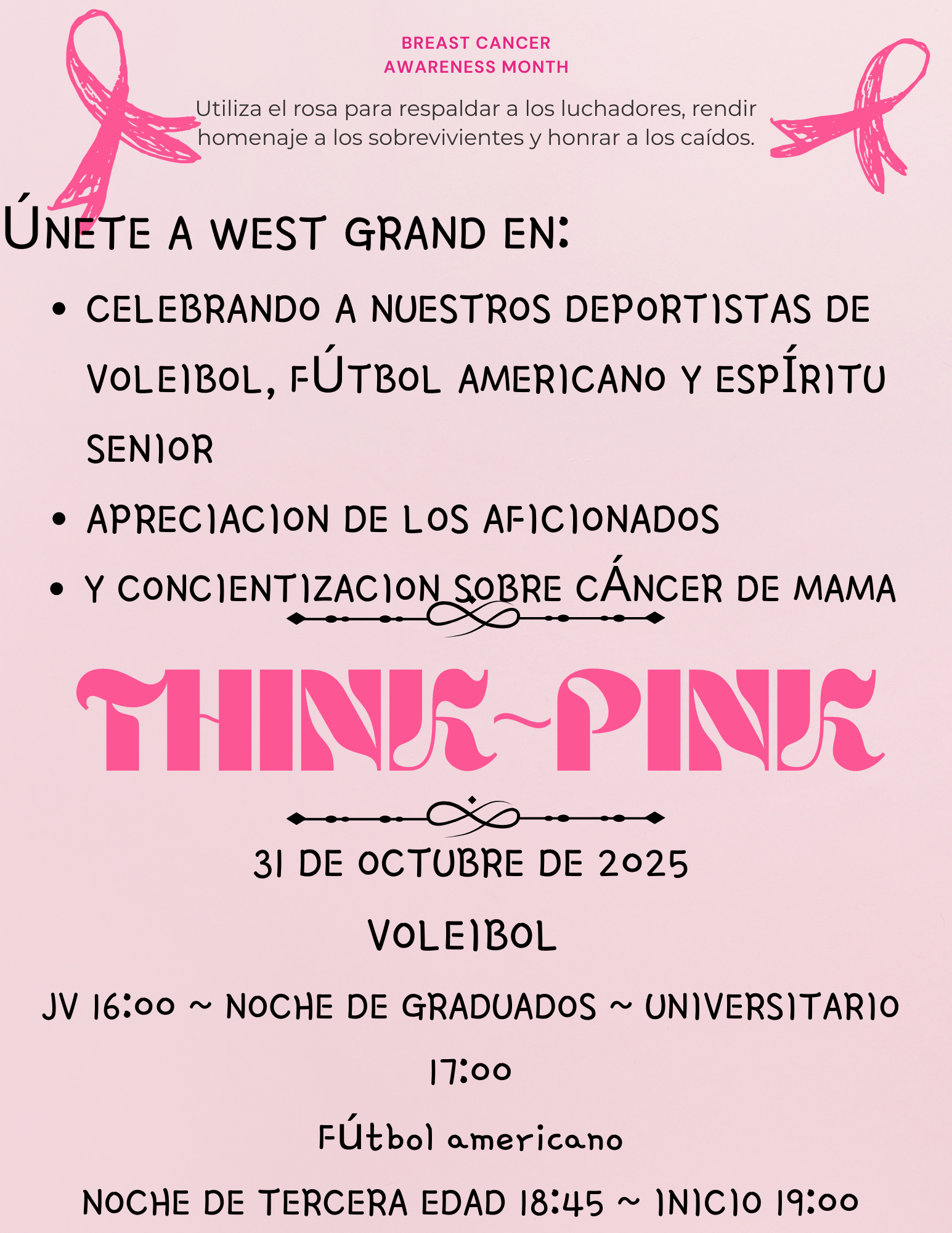 Noche de los mayores de Think Pink